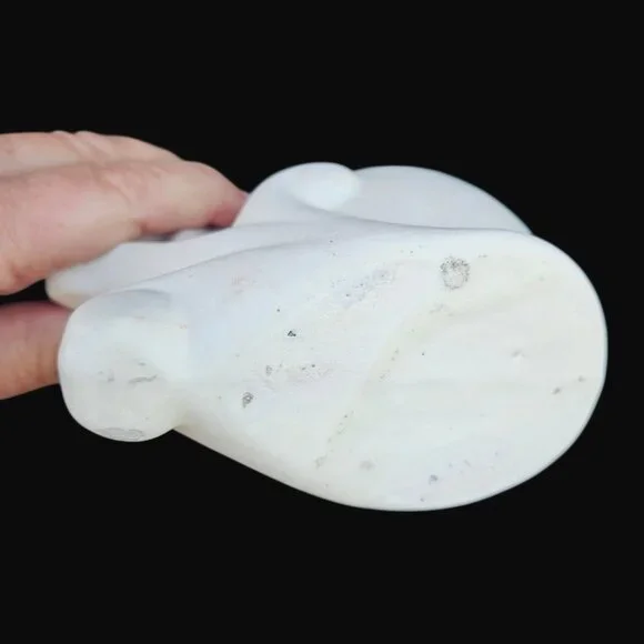 Matte White Pottery Bird Planter Trinket Bowl Mid-Century Modern 6 Inch - Picture 13 of 14